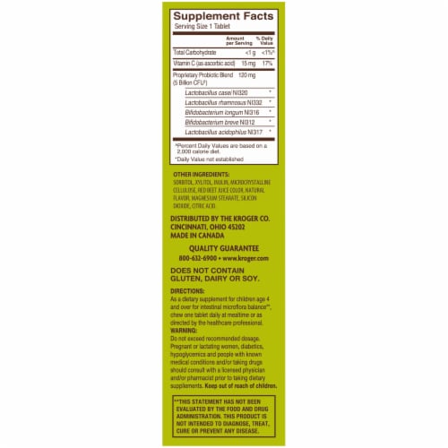 Kroger® Cherry and Berry Children's Chewable Probiotic Tablets Perspective: right