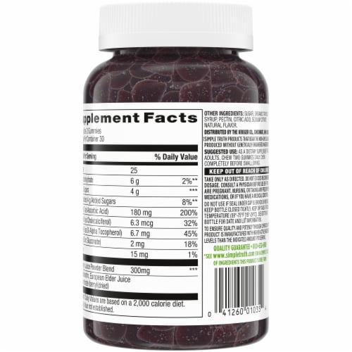 Simple Truth® Elderberry Gummies 300mg Perspective: right