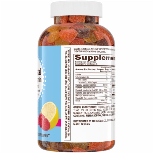 Kroger® Prenatal Raspberry Lemonade Multivitamin Gummies Perspective: right