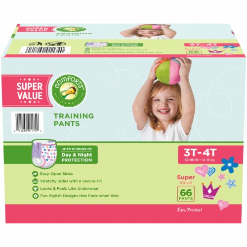 Comforts™ Day & Night 3T-4T Girls Potty Training Pants Perspective: right