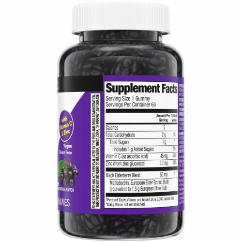 Kroger Black Elderberry Gummy Perspective: right