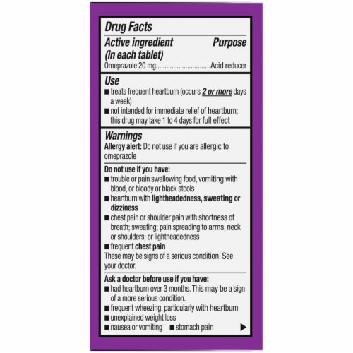 Kroger Wildberry Mint Omeprazole Acid Reducer Tablets Perspective: right