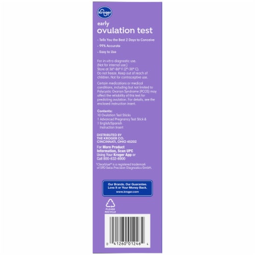 Kroger Ovulation Kit & Advanced Pregnancy Test Perspective: right