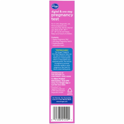 Kroger® Digital One-Step Pregnancy Test Perspective: right