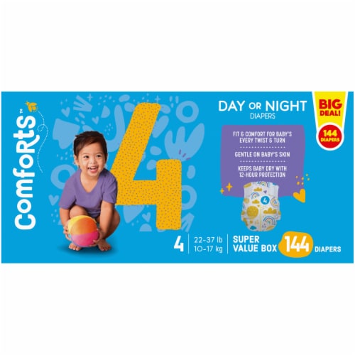 Pañales talla 7, 20 unidades, pañales desechables Kroger Comforts Day  Night, 41+ libras