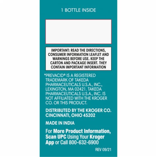 Kroger® 24 Hour Lansoprazole Capsules Perspective: right