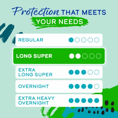 Kroger® Ultra Thin Pads with Wings Long Super Size 2 Unscented Perspective: right