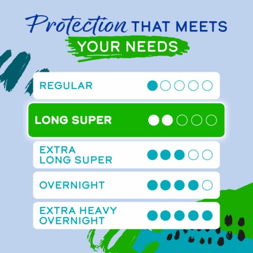 Kroger® Ultra Thin Pads with Wings Long Super Size 2 Unscented Perspective: right