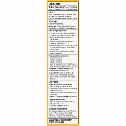 Kroger® Trolamine Salicylate Arthritis Pain Relieving Cream Perspective: right