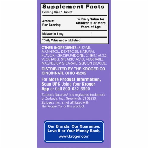 Kroger® Children's Melatonin Grape Chew Tablets 1mg Perspective: right