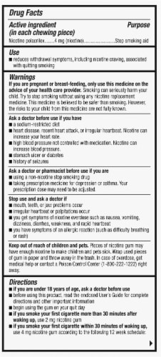 Kroger® Original Uncoated 4mg Nicotine Gum Perspective: right
