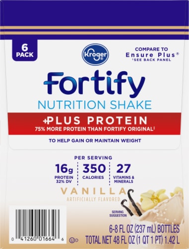 Kroger® Fortify Plus Protein Vanilla Nutrition Drink Perspective: right