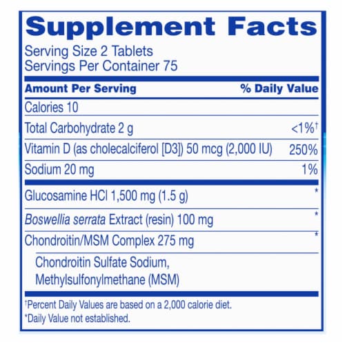 Kroger® Glucosamine Chondroitin Triple Strength with Vitamin D Tablets Perspective: right