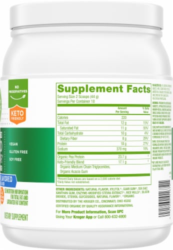 Simple Truth Organic Plant Based Vanilla Protein Powder Perspective: right