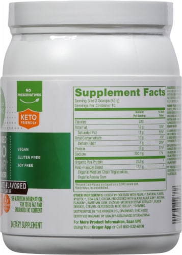 Simple Truth Organic® Plant Based Chocolate Protein Powder Perspective: right