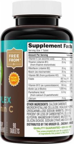 Simple Truth® B Complex with Vitamin C 50 mg Perspective: right