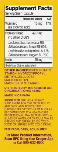 Kroger® Maximum Strength Probiotic Dietary Supplement Perspective: right