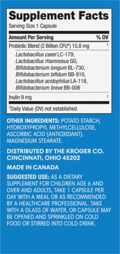 Kroger® Daily Probiotic Capsules Perspective: right