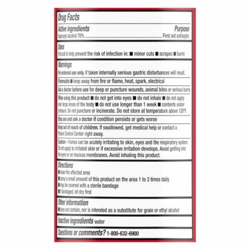 Kroger® 70% Isopropyl Alcohol First Aid Antiseptic Spray Perspective: right