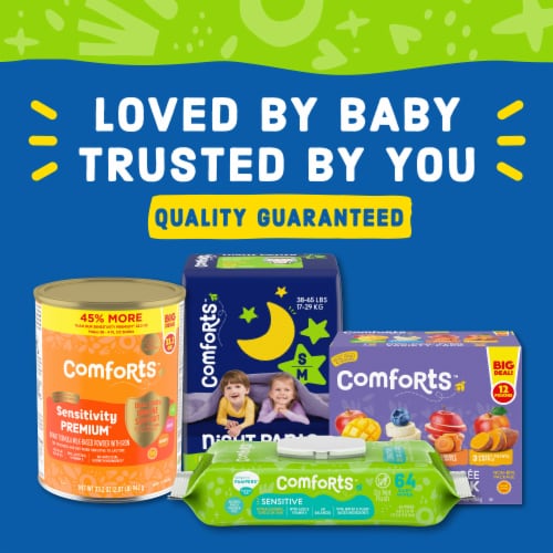 Comforts™ Day or Night Baby Diapers Newborn (<10 lbs) Perspective: right