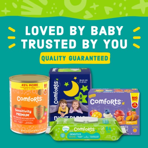 Comforts™ Day or Night Baby Diapers Size 1 (8-14 lbs) Perspective: right