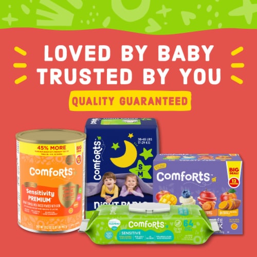 Comforts™ Day or Night Baby Diapers Size 2 (12-18 lbs) Perspective: right