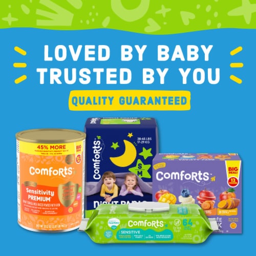 Comforts™ Day or Night Baby Diapers Size 4 (22-37 lbs) Perspective: right