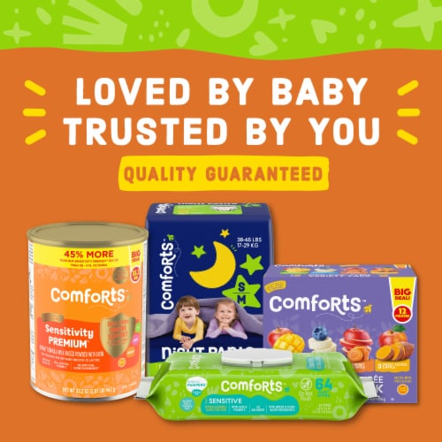 Comforts™ Day or Night Baby Diapers Size 5 (27+ lbs) Perspective: right