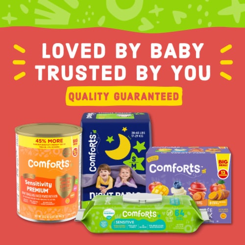 Comforts™ Day or Night Baby Diapers Size 2 (12-18 lbs) Super Value Box Perspective: right