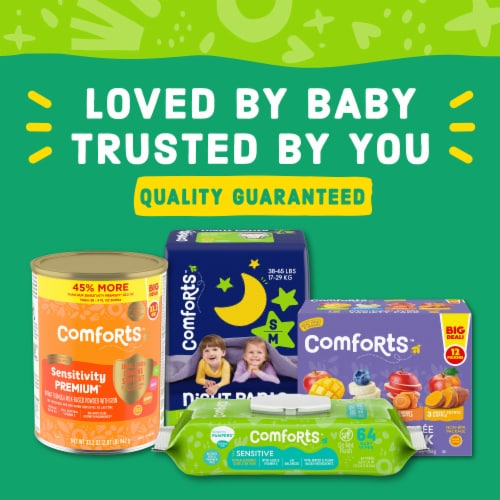 Comforts™ Day or Night Baby Diapers Size 3 (16-28 lbs) Super Value Box Perspective: right