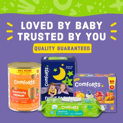 Comforts™ Day or Night Baby Diapers Size 7 (41+ lbs) Super Value Box Perspective: right