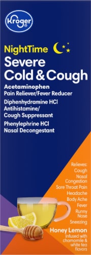 Kroger® NightTime Severe Cold & Cough Honey Lemon Packets Perspective: right