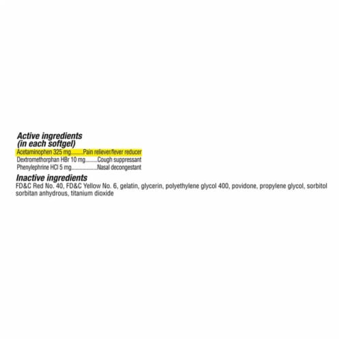 Kroger® Multi-Symptom Cold and Flu DayTime Cold Medicine Softgels Perspective: right
