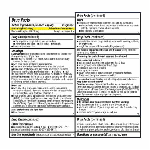 Kroger® Maximum Strength Multi-Symptom Rapid Release Cold Medicine Caplets Perspective: right