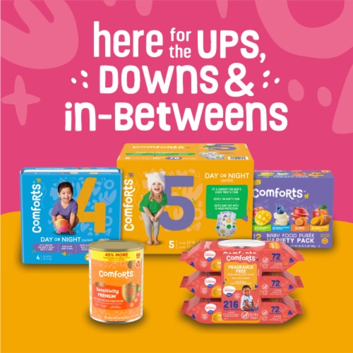 Comforts™ Pear Peach Raspberry & Quinoa Stage 2 Baby Food Puree Pouch Perspective: right