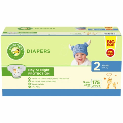 Comforts™ Day or Night Diapers Size 2 (12-18 lbs) BIG DEAL! Perspective: right