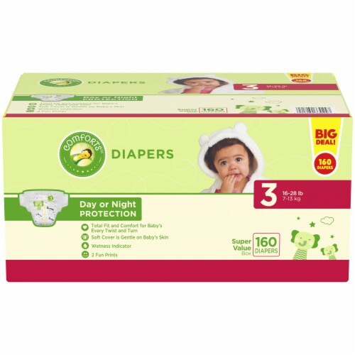 Comforts™ Day or Night Diapers Size 3 (16-28 lbs) BIG DEAL! Perspective: right
