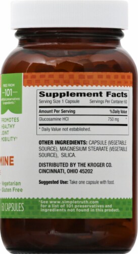 Simple Truth™ Vegetarian Glucosamine Capsules 750mg 60 Count Perspective: right