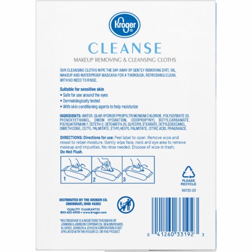 Kroger® Cleanse Makeup Removing & Cleansing Cloths Perspective: right