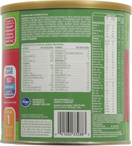 Comforts® For Baby Stage 1 Soy-Based Infant Formula With Iron Perspective: right