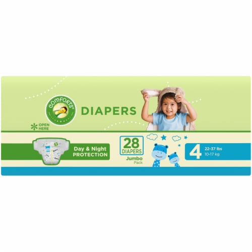 Comforts™ Day or Night Diapers Size 4 (22-37 lbs) Perspective: right