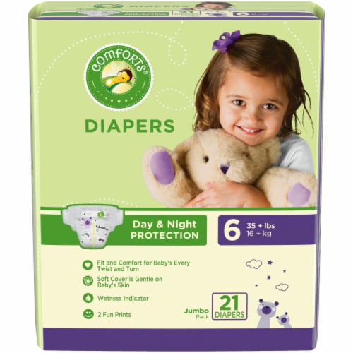 Comforts™ Day or Night Diapers Size 6 (35+ lbs) Perspective: right
