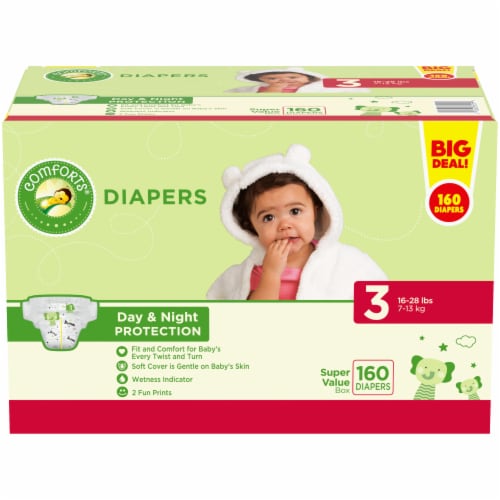 Comforts™ Day or Night Diapers Size 3 (16-28 lbs) BIG DEAL! Perspective: right