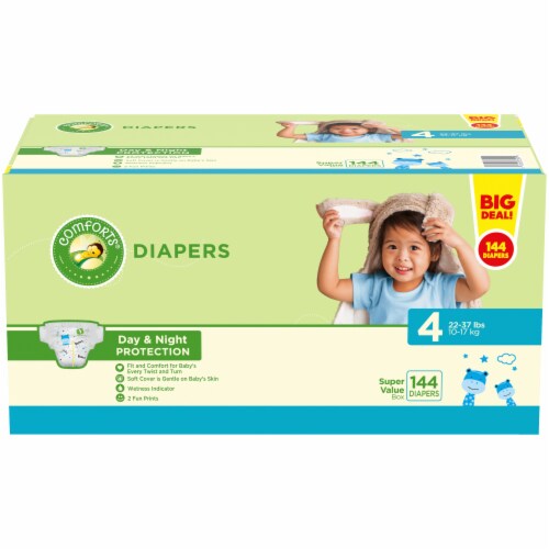 Comforts™ Day or Night Diapers Size 4 (22-37 lbs) BIG DEAL! Perspective: right