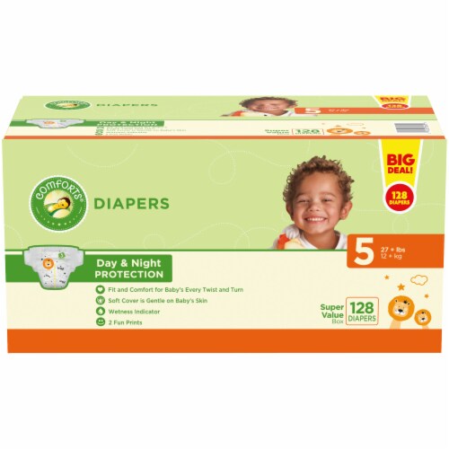 Comforts™ Day or Night Diapers Size 5 (27+ lbs) BIG DEAL! Perspective: right