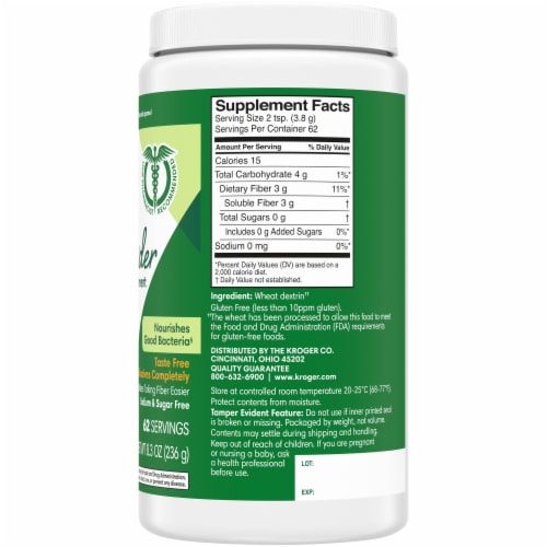 Kroger® Plant-Sourced Prebiotic Fiber Supplement Powder Perspective: right