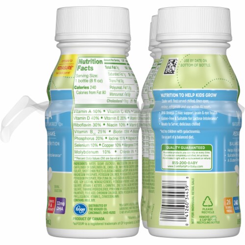 Comforts™ Balanced Nutrition Vanilla Pediatric Shake Perspective: right