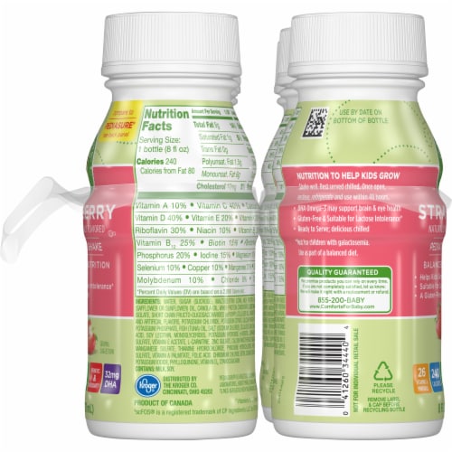 Comforts™ Balanced Nutrition Strawberry Pediatric Shake Perspective: right