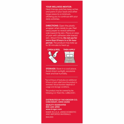 Kroger® Back & Large Areas Heat Therapy Patches Perspective: right