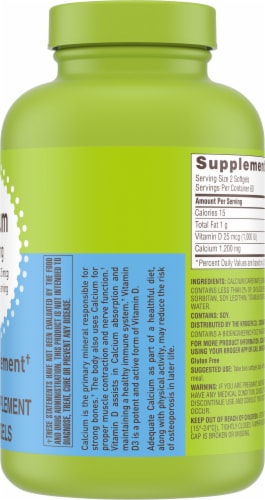 Kroger® Calcium Bone Softgels 1200mg Perspective: right